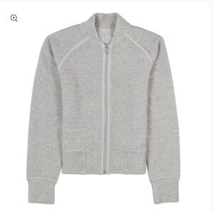 Lululemon On Repeat Bomber Jacket. Light Grey. Size 6, like new!